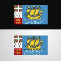 Saint Pierre und Miquelon Flaggenbanner-Design vektor