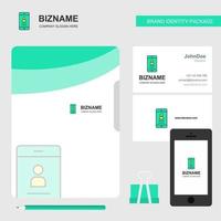 användare profil företag logotyp fil omslag besöker kort och mobil app design vektor illustration