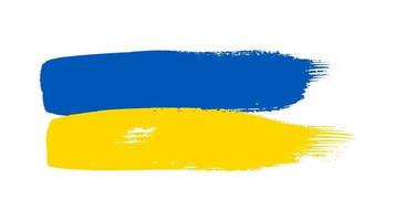 ukrainska nationell flagga i grunge stil vektor