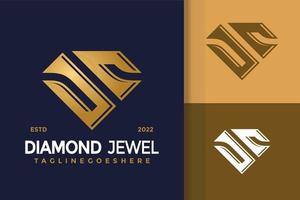 buchstabe j und c diamant logo design, markenidentitätslogos vektor, modernes logo, logo entwirft vektorillustrationsvorlage vektor