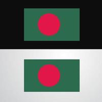 Bangladesch-Flaggen-Banner-Design vektor