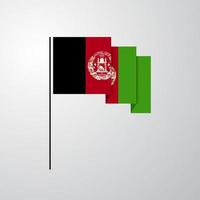 afghanistan wehende flagge kreativer hintergrund vektor