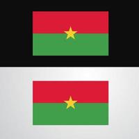 Burkina faso flagga baner design vektor