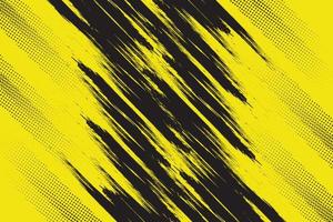 schwarz-gelbe abstrakte Grunge-Textur mit Halbtonhintergrund vektor