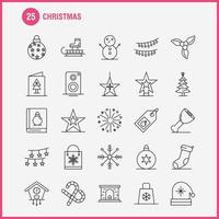 jul linje ikon för webb skriva ut och mobil uxui utrustning sådan som transport jul claus santa godis jul klubba ljuv piktogram packa vektor