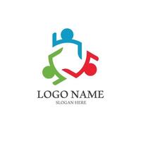 Community-Icon-Gruppen-Logo-Design vektor