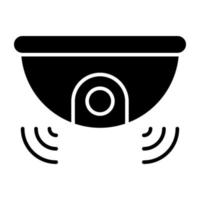 eine einzigartige designikone der intelligenten cctv-kamera vektor