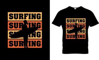 Surf-T-Shirt-Design, Surf-T-Shirt-Slogan und Bekleidungsdesign, Surf-Typografie, Surf-Vektor, Surf-Illustration vektor