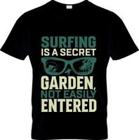 Surf-T-Shirt-Design, Surf-T-Shirt-Slogan und Bekleidungsdesign, Surf-Typografie, Surf-Vektor, Surf-Illustration vektor