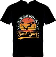 Surf-T-Shirt-Design, Surf-T-Shirt-Slogan und Bekleidungsdesign, Surf-Typografie, Surf-Vektor, Surf-Illustration vektor