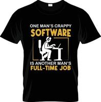 Softwareentwickler-T-Shirt-Design, Softwareentwickler-T-Shirt-Slogan und Bekleidungsdesign, Softwareentwickler-Typografie, Softwareentwickler-Vektor, Softwareentwickler-Illustration vektor