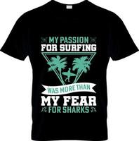 Surf-T-Shirt-Design, Surf-T-Shirt-Slogan und Bekleidungsdesign, Surf-Typografie, Surf-Vektor, Surf-Illustration vektor