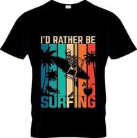 Surf-T-Shirt-Design, Surf-T-Shirt-Slogan und Bekleidungsdesign, Surf-Typografie, Surf-Vektor, Surf-Illustration vektor