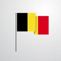 Belgien wehende Flagge Designvektor vektor