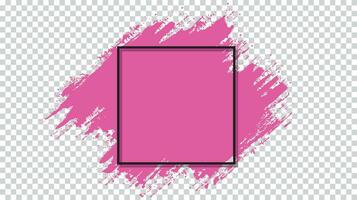 grunge borsta stroke rosa Färg baner mall vektor