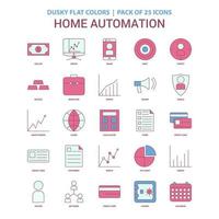 Home-Automation-Symbol düstere flache Farbe Vintage 25 Icon Pack vektor