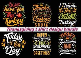 Thanksgiving-Typografie-T-Shirt-Design kostenloser Download vektor