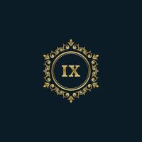 buchstabe ix logo mit luxusgoldvorlage. Eleganz-Logo-Vektorvorlage. vektor
