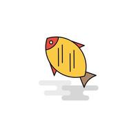 flacher Fisch-Icon-Vektor vektor