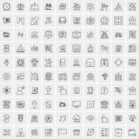 100 Business-Icons für Web- und Printmaterial vektor