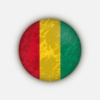 Land Guinea. Guinea-Flagge. Vektor-Illustration. vektor