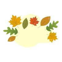 värma och färgrik höst illustrationer. löv och bär, ollon och tunn grenar vektor
