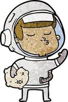 Vektor-Astronauten-Charakter im Cartoon-Stil vektor