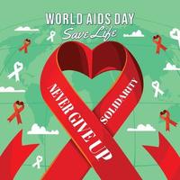 värld AIDS dag offentlig service meddelande design begrepp vektor
