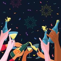 Feiern des Partyhintergrundes des neuen Jahres vektor