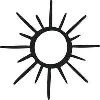 linje Sol ikon och vektor illustration. sommar