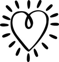 glückliches Herz-Symbol, Symbol. Vektor, Linie vektor