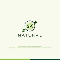 sk anfängliches natürliches Logo vektor