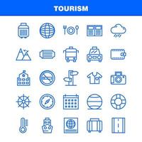turism linje ikon packa för designers och utvecklare ikoner av temperatur termometer väder Nej rökning turism resa rökning vektor