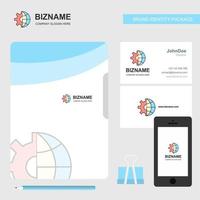 Internet-Einstellung Business-Logo-Datei-Cover-Visitenkarte und mobile App-Design-Vektor-Illustration vektor