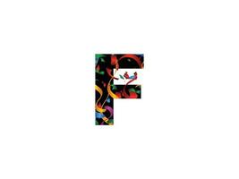 Alphabet f ff Buchstabe Logo Symbol Vektor
