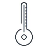 vektorisoliertes Symbol eines Quecksilberthermometers zur Temperaturmessung. vektor