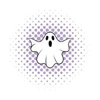 Halloween-Geist-Symbol, Comic-Stil vektor