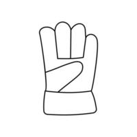 Symbol für die Handschuhlinie vektor