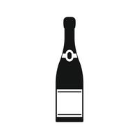 champagne flaska ikon, enkel stil vektor