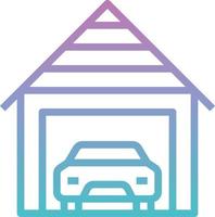 Garage Autoreparatur Automobilimmobilien - Verlaufssymbol vektor