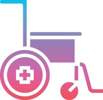 Rollstuhltransport medizinisch - solides Symbol mit Farbverlauf vektor