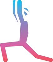 yoga mänsklig sträcka sport - lutning fast ikon vektor
