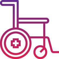 Rollstuhltransport medizinisch - Verlaufssymbol vektor