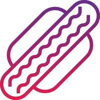 Hotdog-Essen Fastfood - Verlaufssymbol vektor