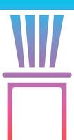 Stuhl sitzen Sitzmöbel Haus - Farbverlauf solide Ikone vektor