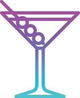 cocktail oliv glas alkohol dryck - lutning ikon vektor