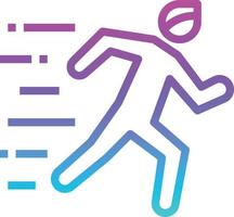 löpning mänsklig springa sport - lutning ikon vektor