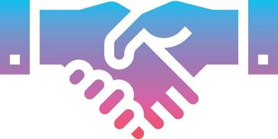 Handshake-Geschäftsbeziehungskommunikation - solides Farbverlaufssymbol vektor