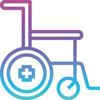 Rollstuhltransport medizinisch - Verlaufssymbol vektor