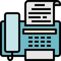 fax telefon meddelande kommunikation - fylld översikt ikon vektor